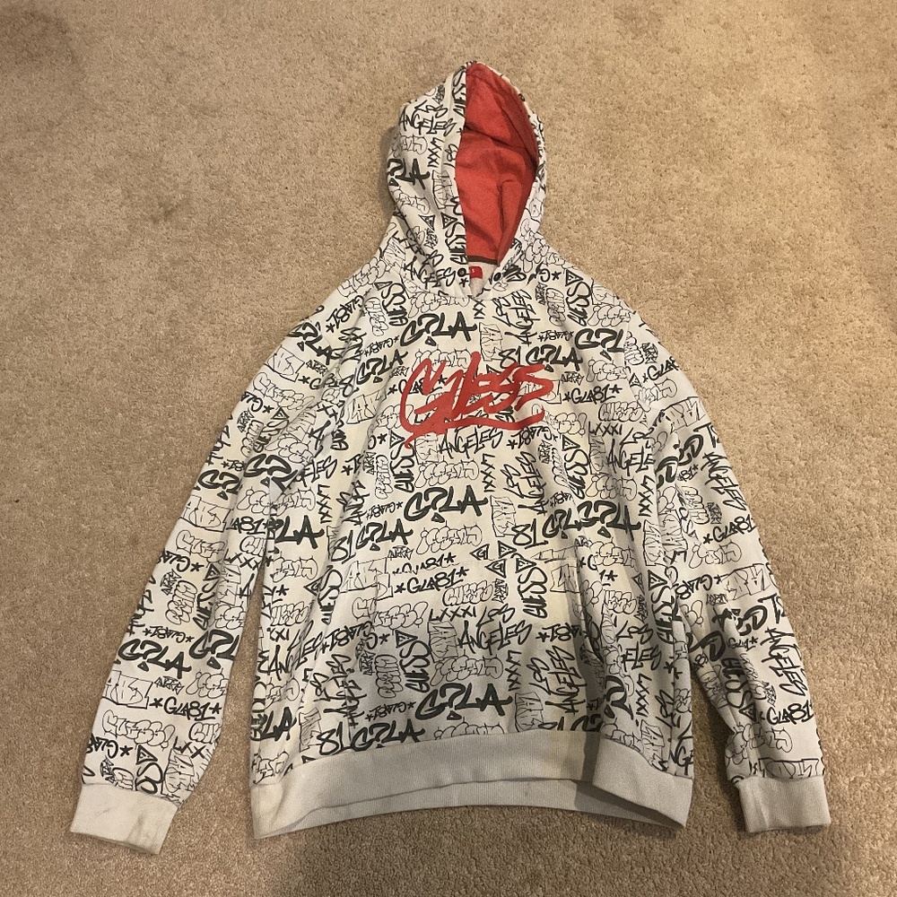 GUESS Hoodie Sweater With Graffiti Print-long Sleeve For  Size XL